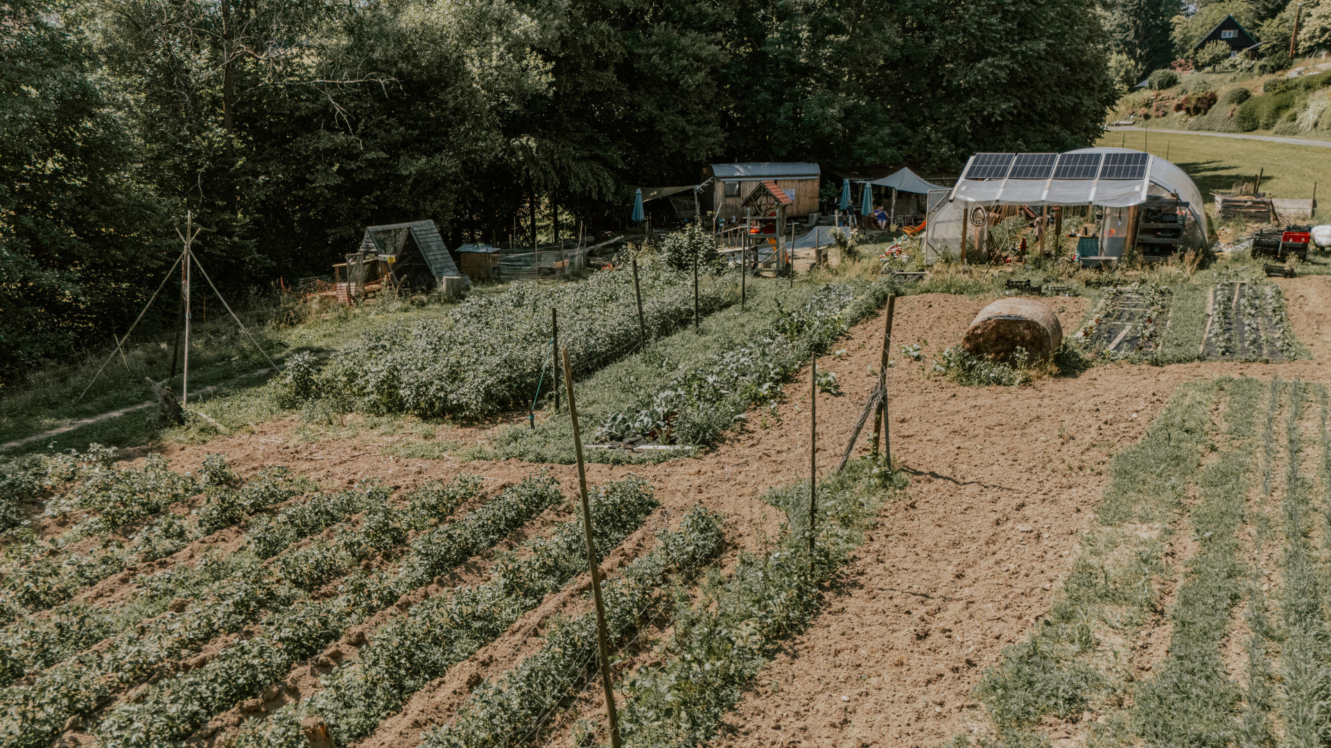 Hof am Bach von Oben - Drohnenbild